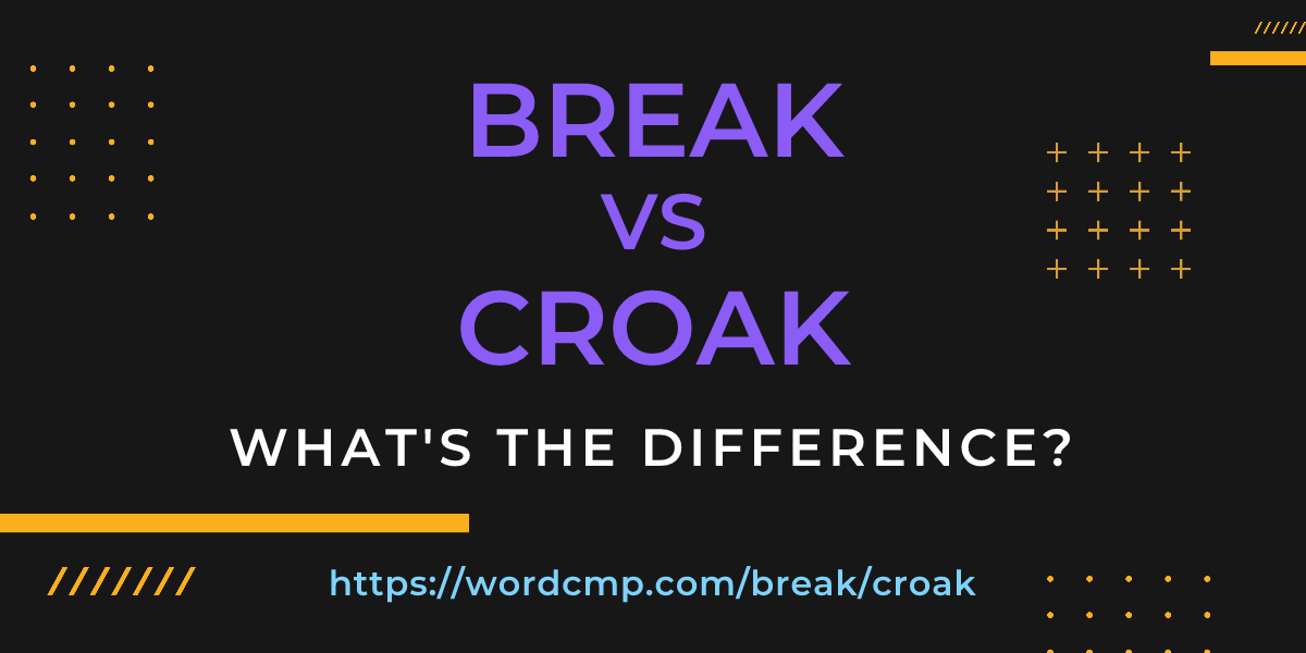 Difference between break and croak