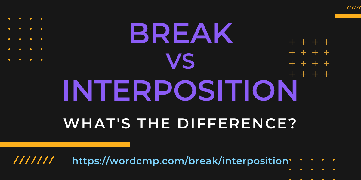 Difference between break and interposition
