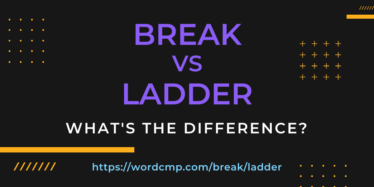 Difference between break and ladder