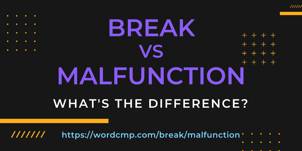 Difference between break and malfunction