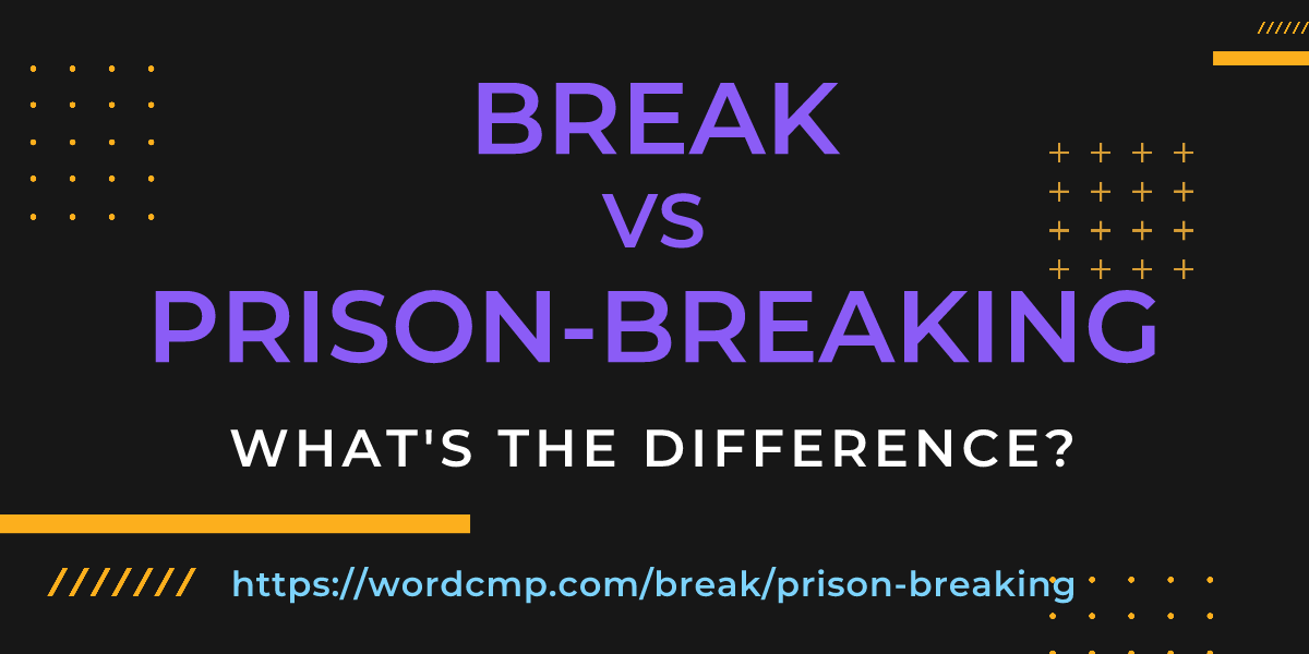 Difference between break and prison-breaking