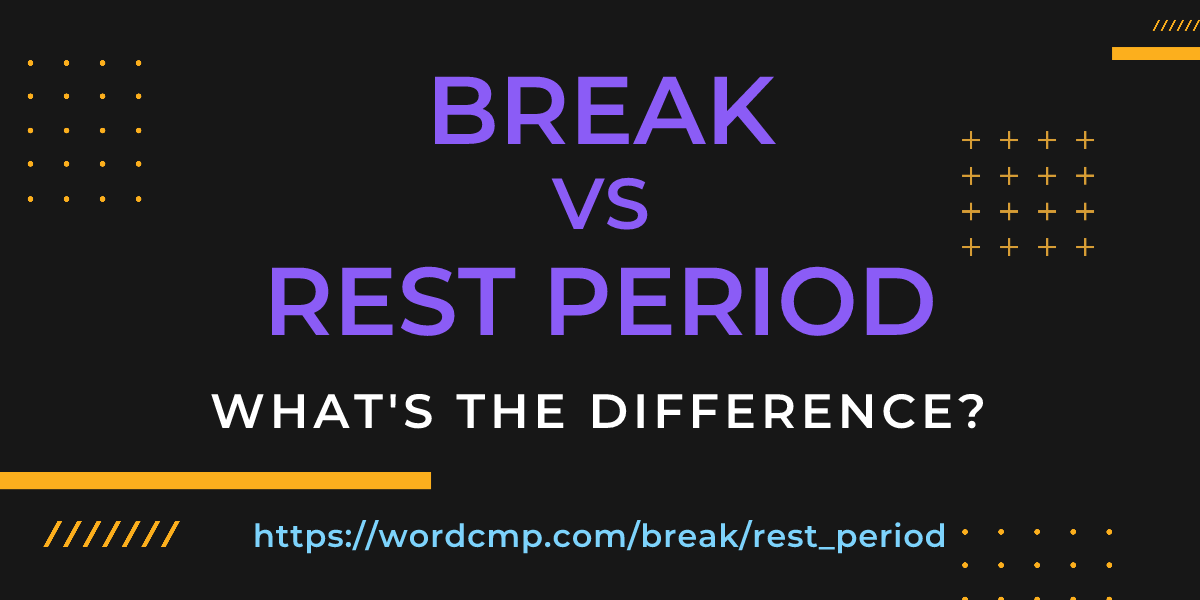 Difference between break and rest period
