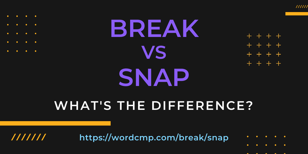 Difference between break and snap