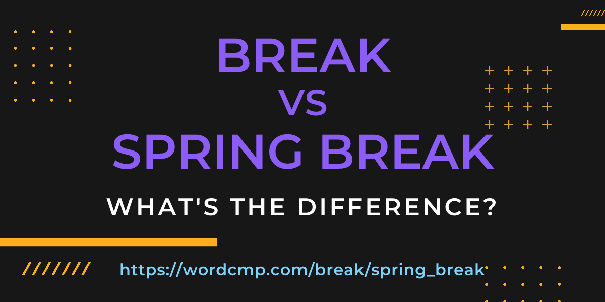 Difference between break and spring break