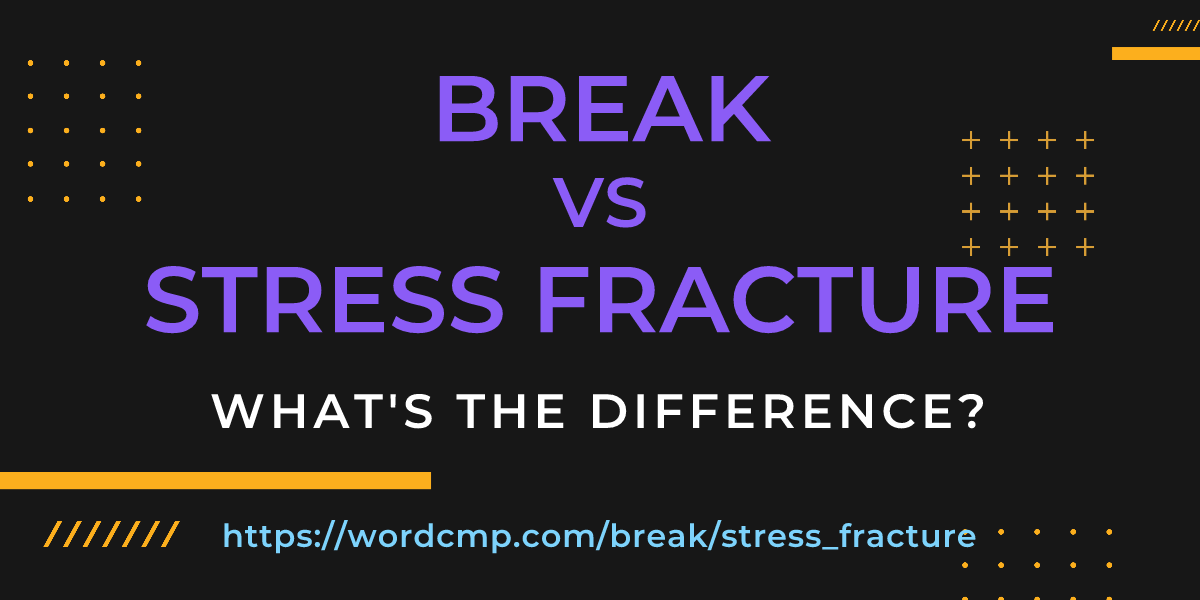Difference between break and stress fracture