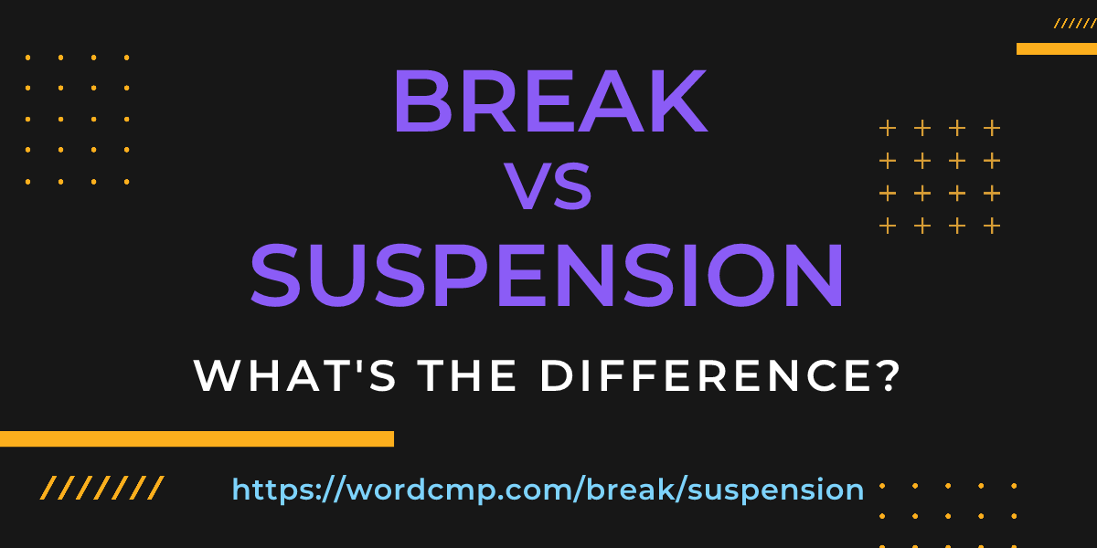 Difference between break and suspension