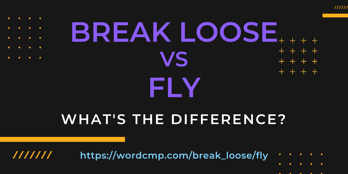 Difference between break loose and fly