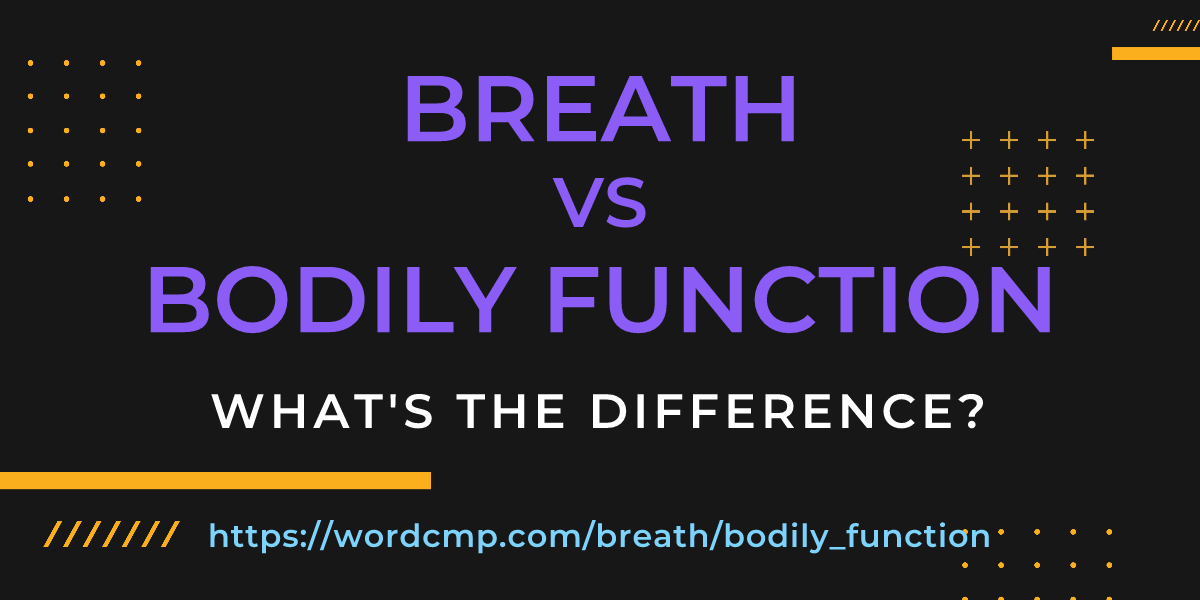 Difference between breath and bodily function