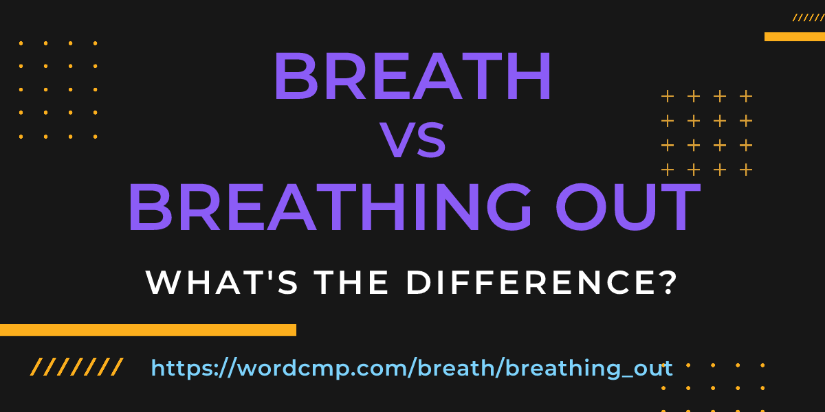 Difference between breath and breathing out
