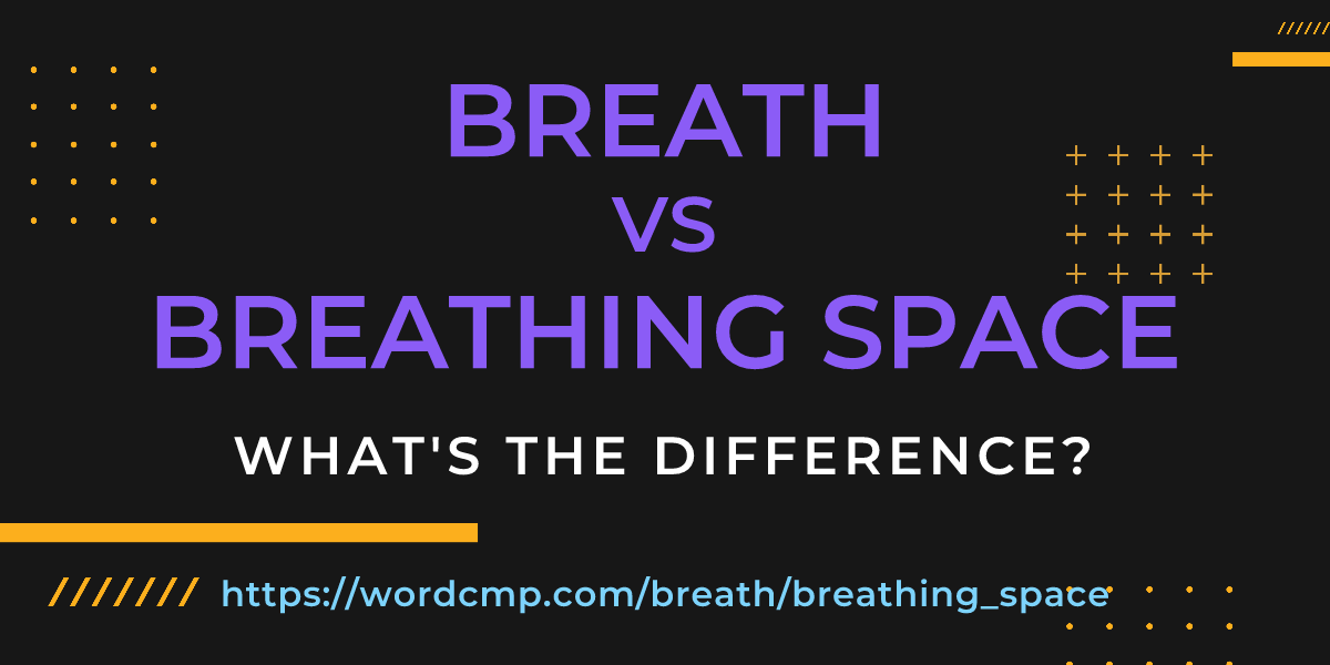 Difference between breath and breathing space