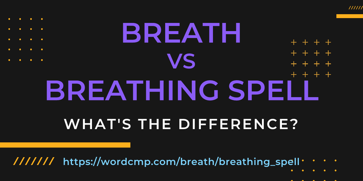Difference between breath and breathing spell