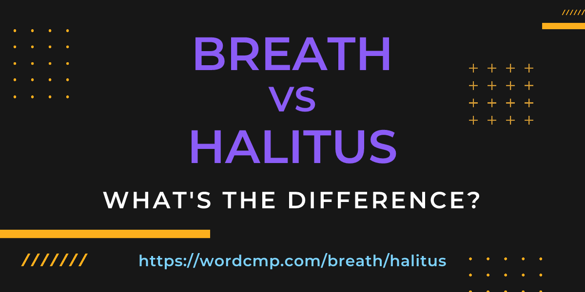 Difference between breath and halitus