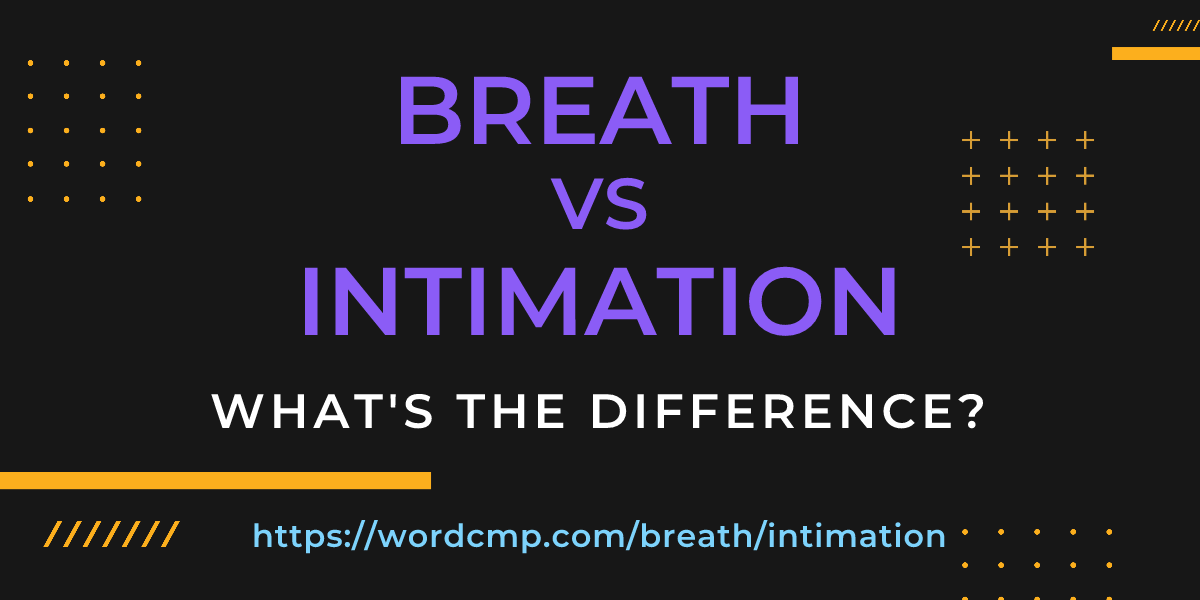 Difference between breath and intimation
