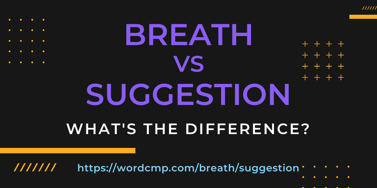Difference between breath and suggestion