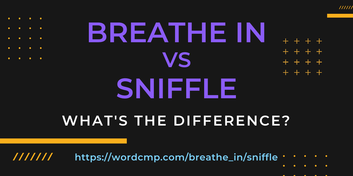 Difference between breathe in and sniffle
