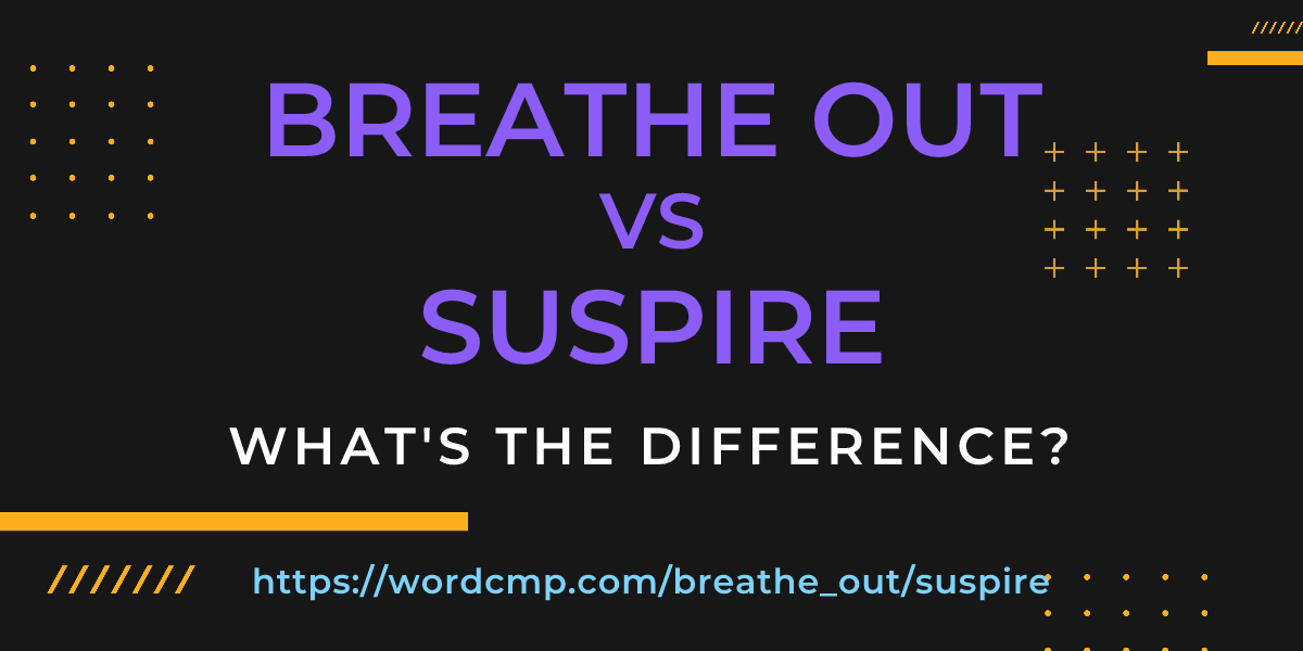 Difference between breathe out and suspire