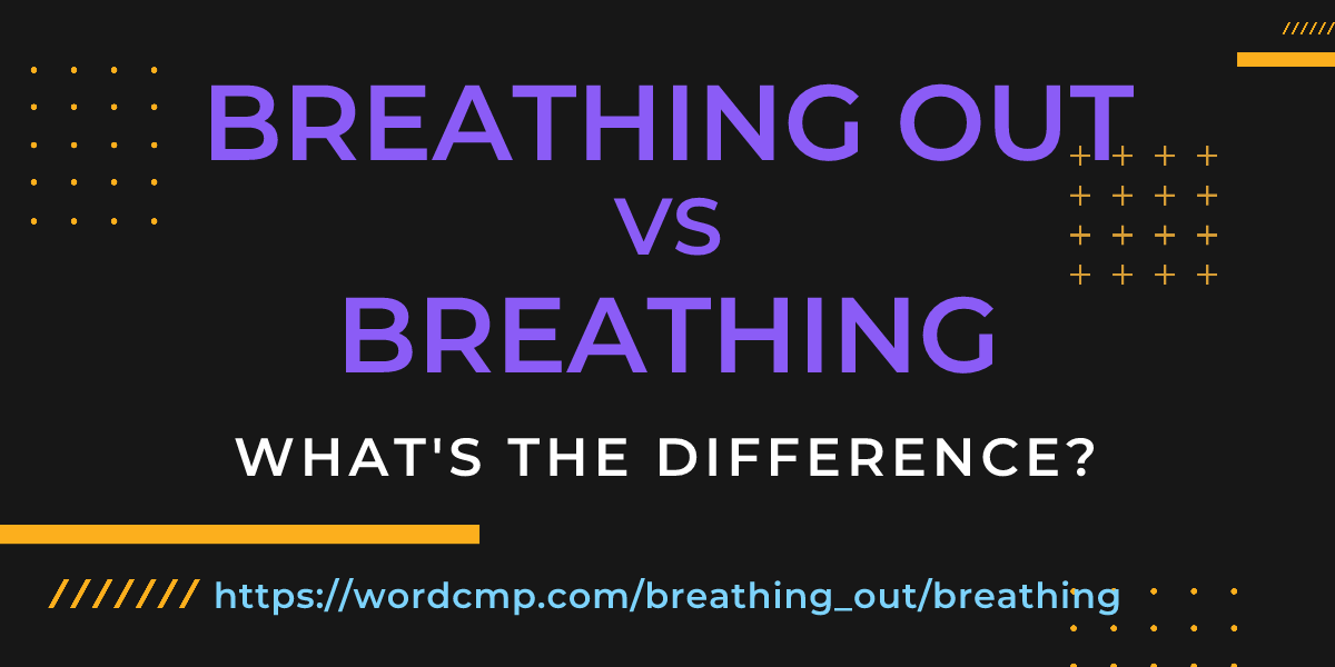Difference between breathing out and breathing