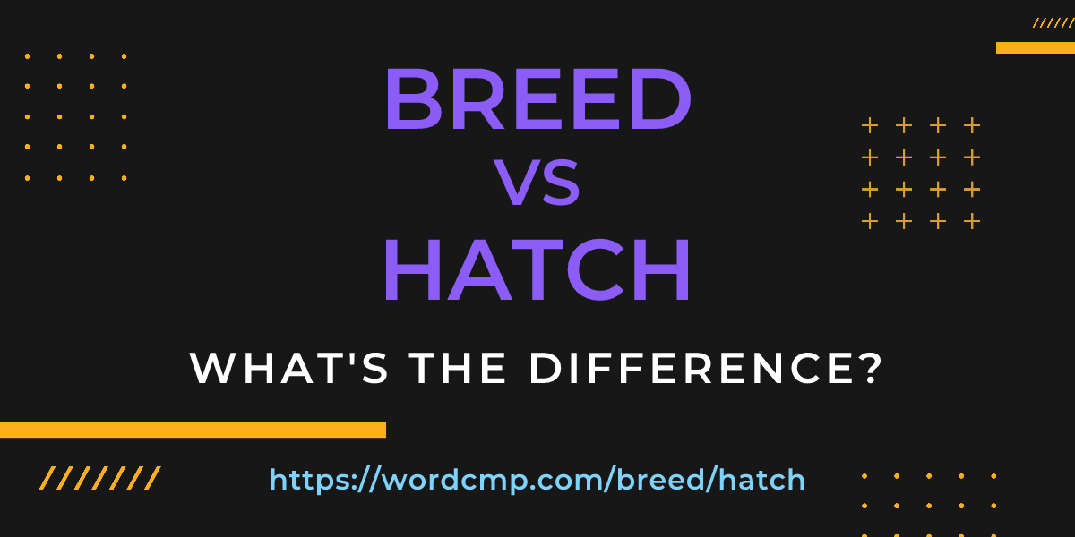 Difference between breed and hatch