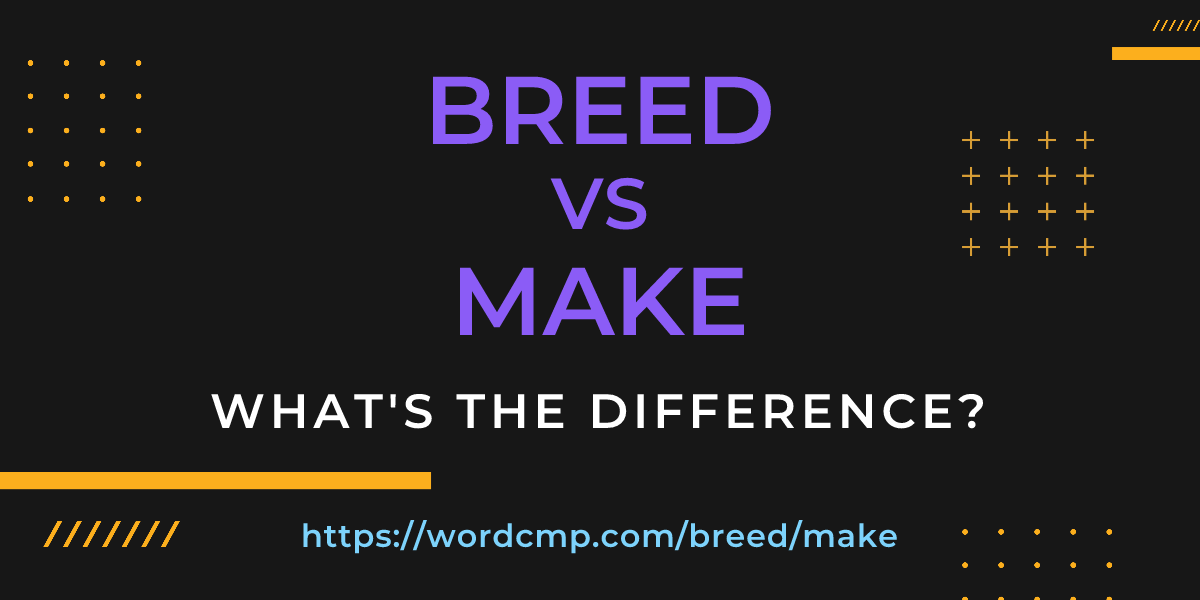 Difference between breed and make