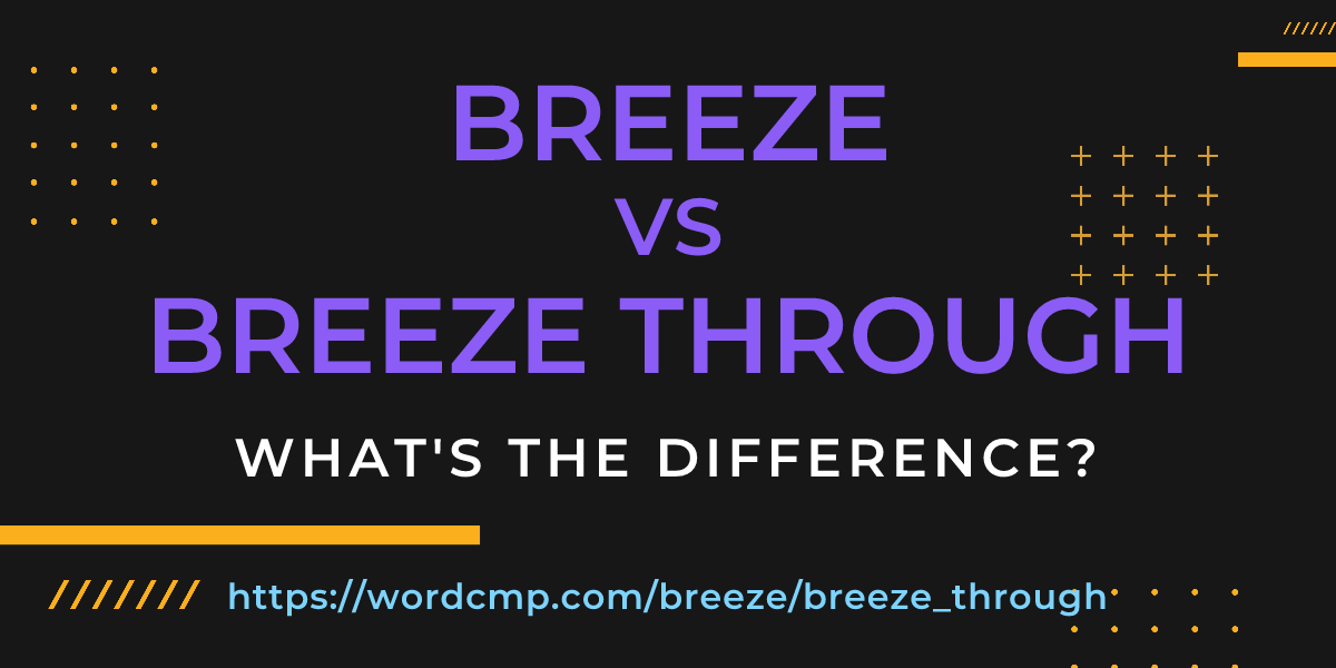 Difference between breeze and breeze through