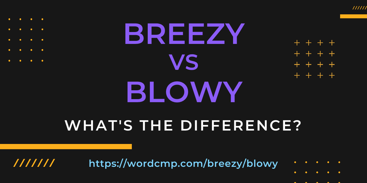 Difference between breezy and blowy
