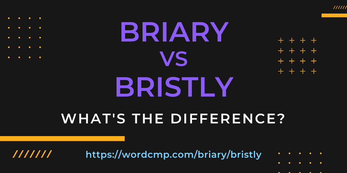 Difference between briary and bristly
