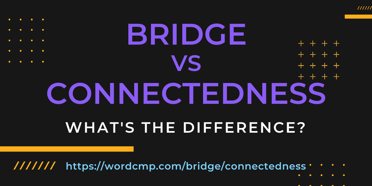 Difference between bridge and connectedness