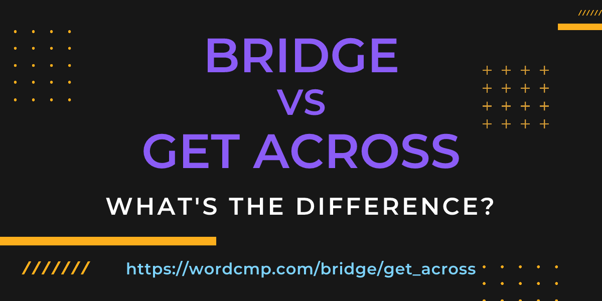 Difference between bridge and get across