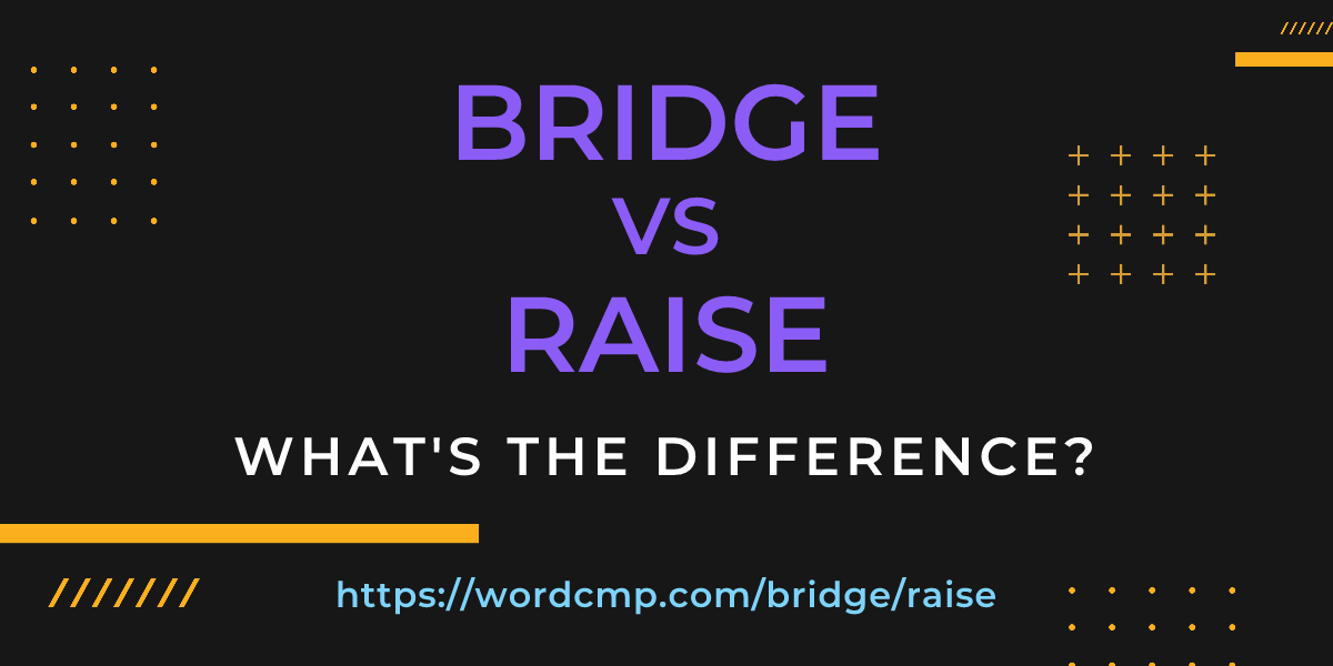 Difference between bridge and raise
