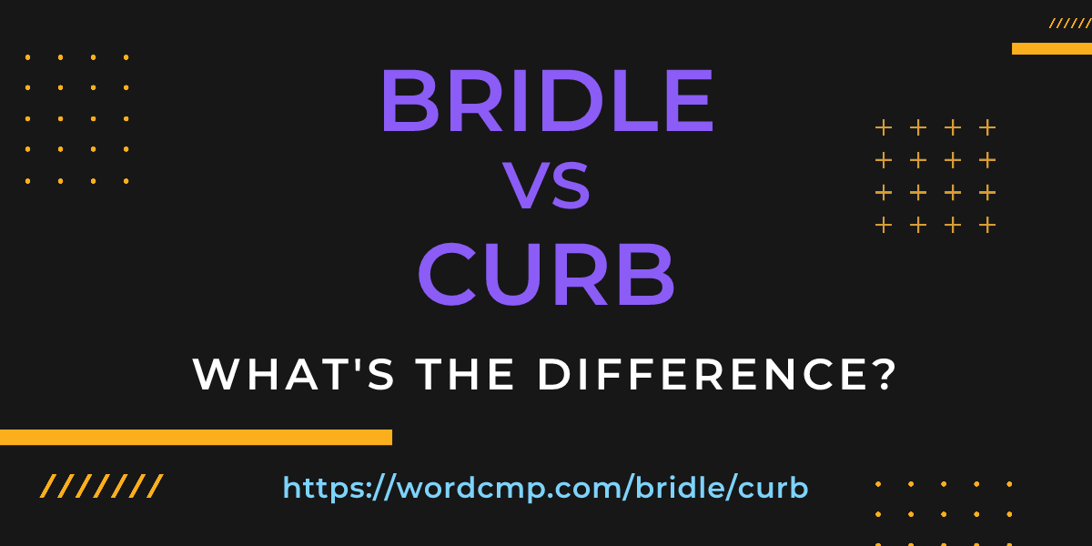Difference between bridle and curb