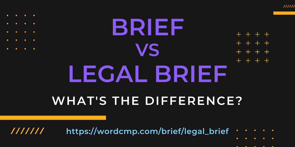 Difference between brief and legal brief