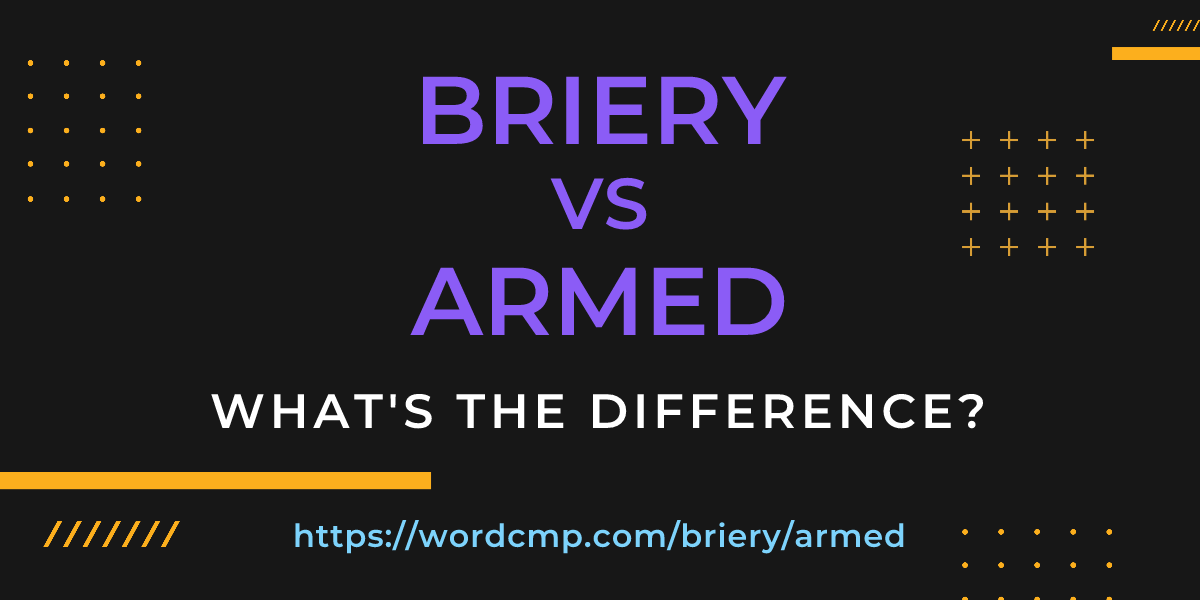 Difference between briery and armed