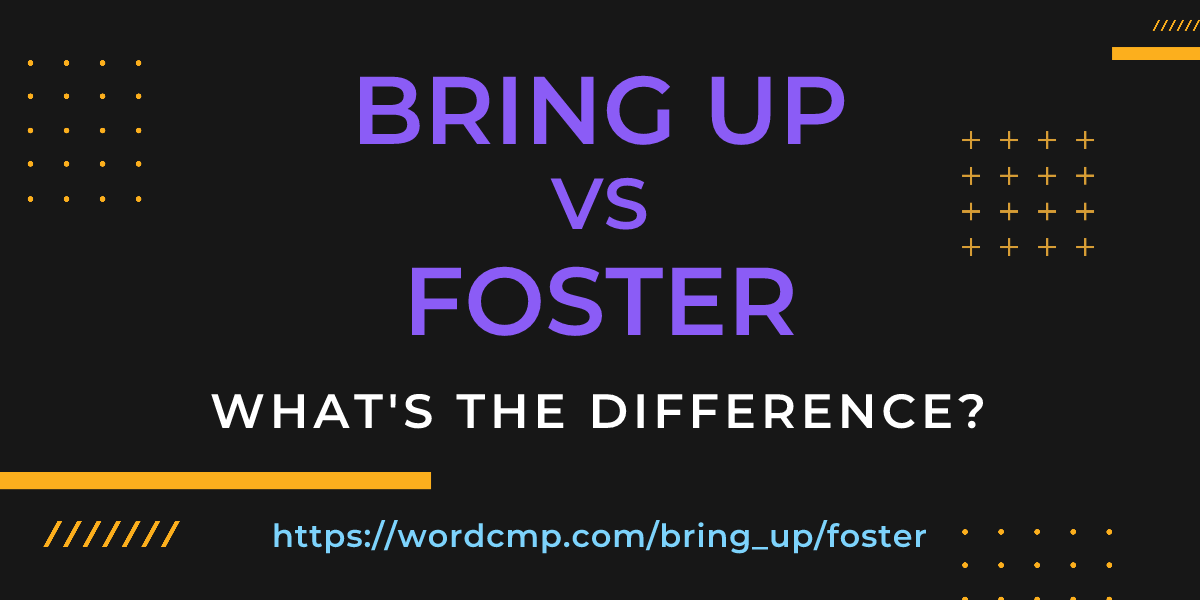 Difference between bring up and foster