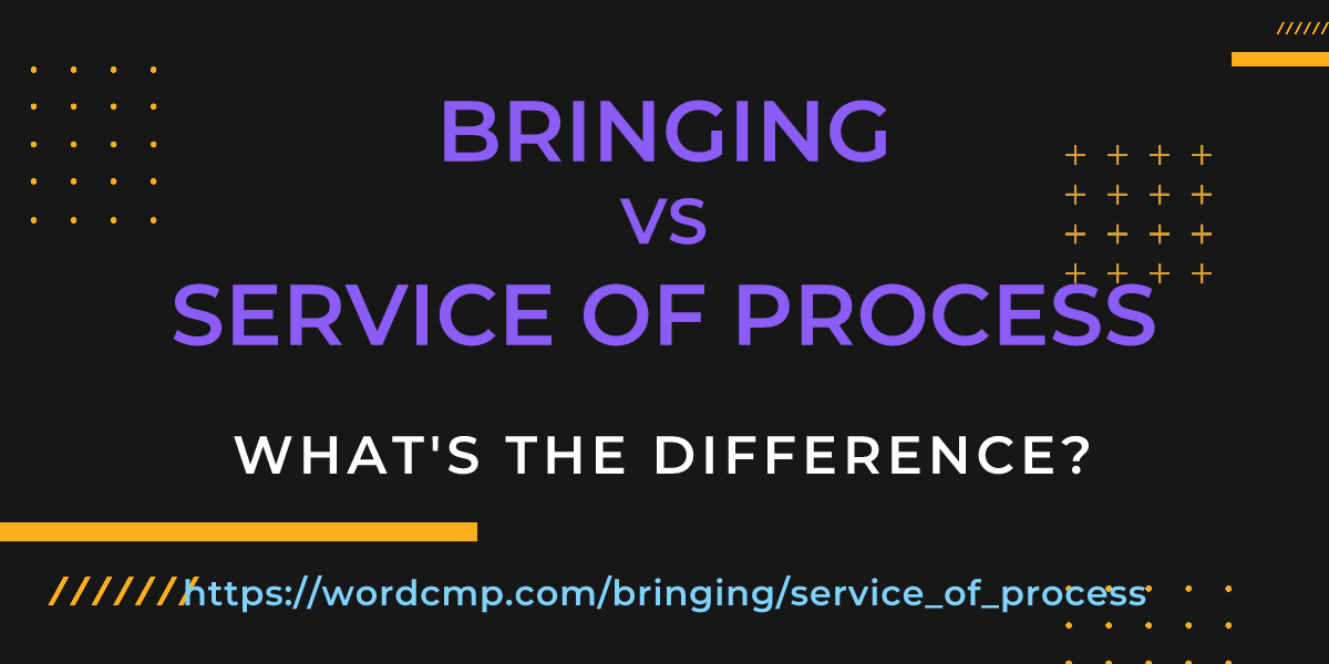 Difference between bringing and service of process
