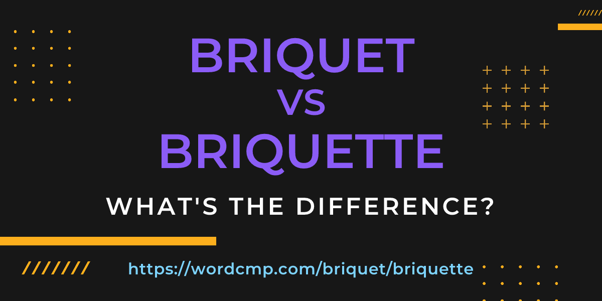 Difference between briquet and briquette
