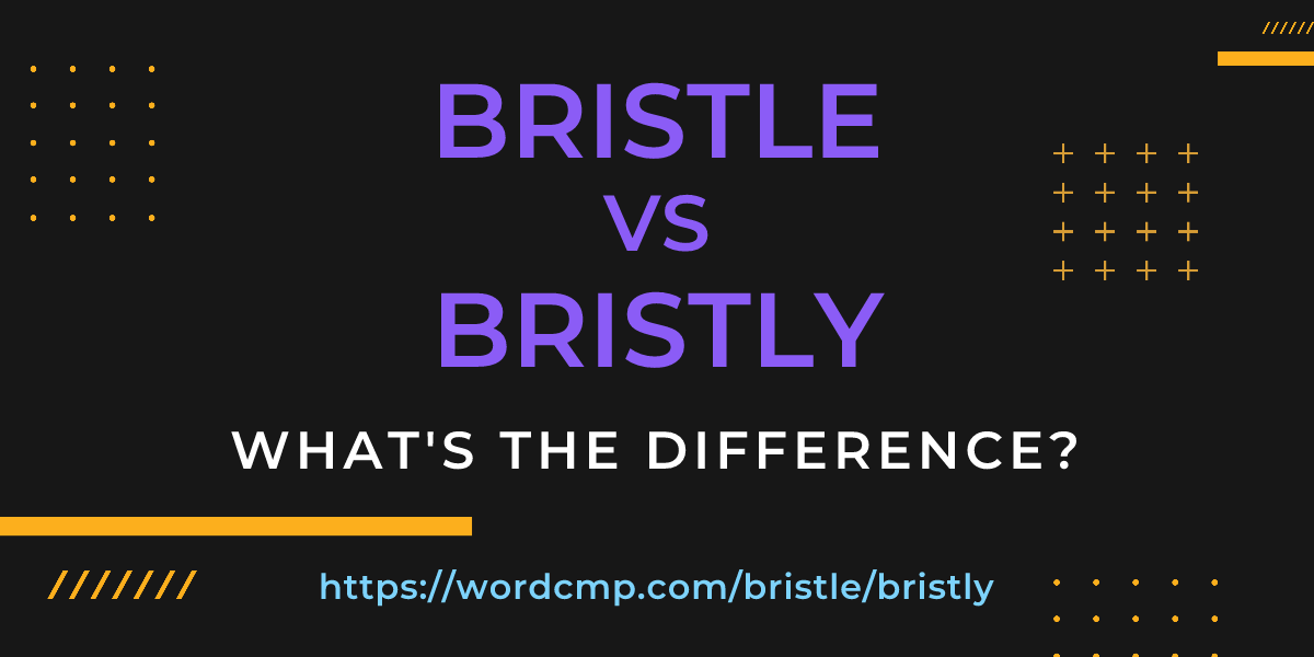 Difference between bristle and bristly