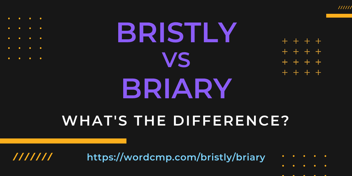 Difference between bristly and briary