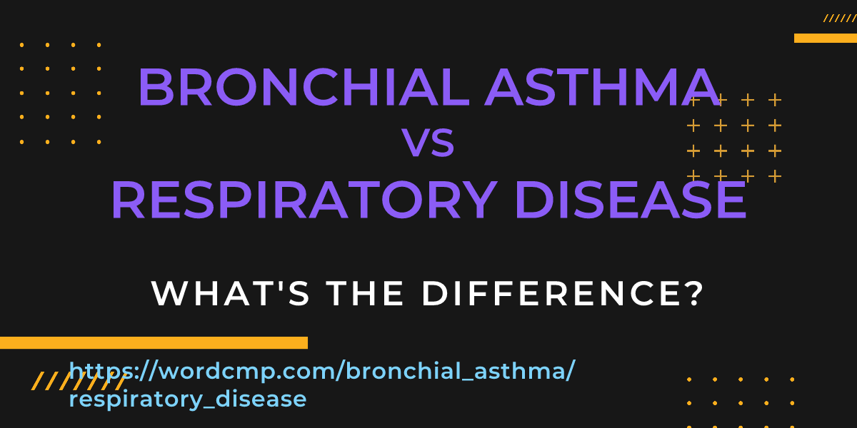 Difference between bronchial asthma and respiratory disease