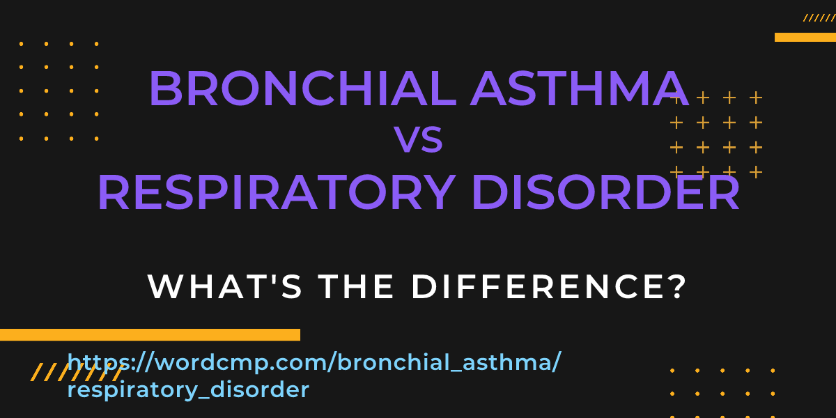 Difference between bronchial asthma and respiratory disorder