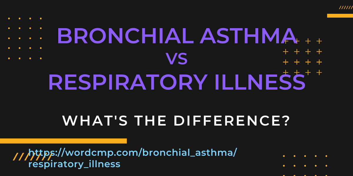 Difference between bronchial asthma and respiratory illness
