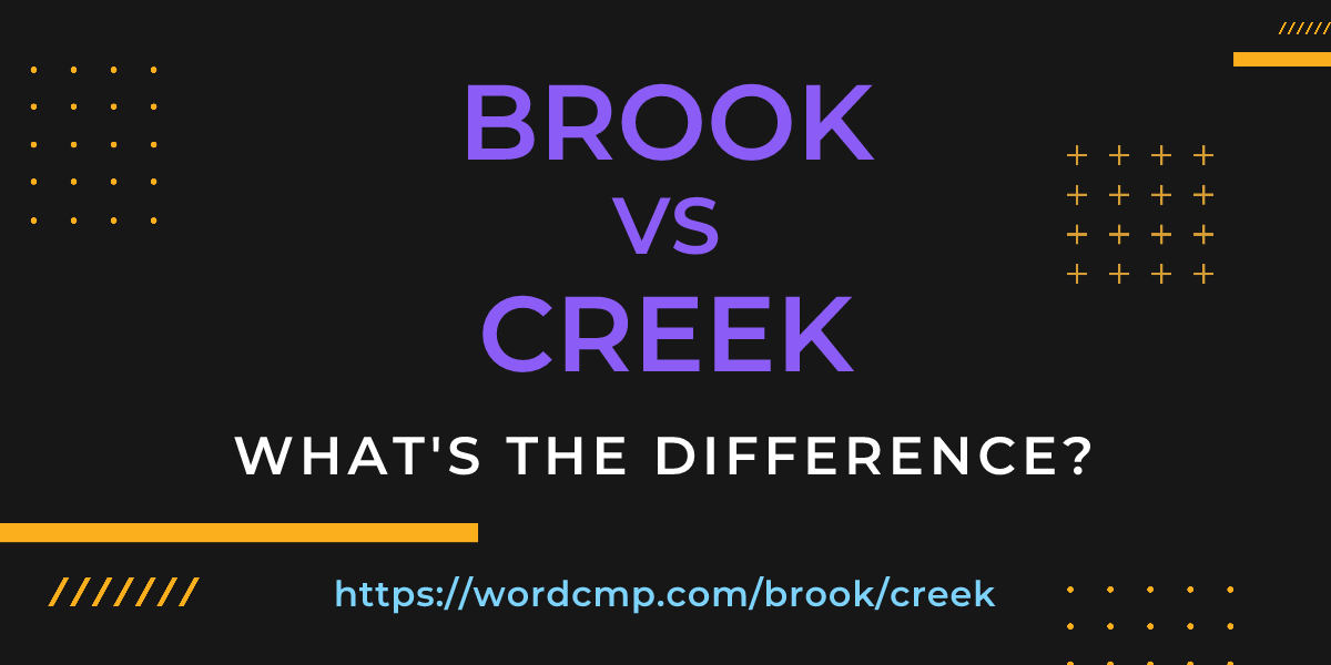 Difference between brook and creek