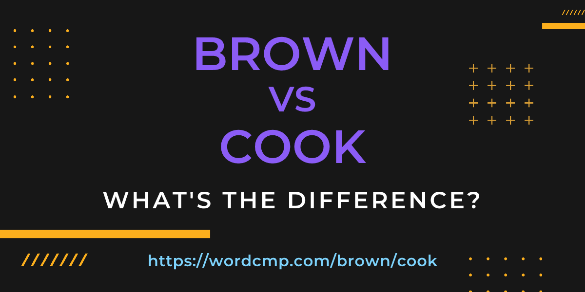 Difference between brown and cook