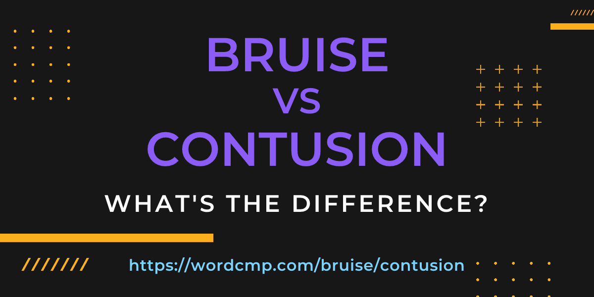 Difference between bruise and contusion