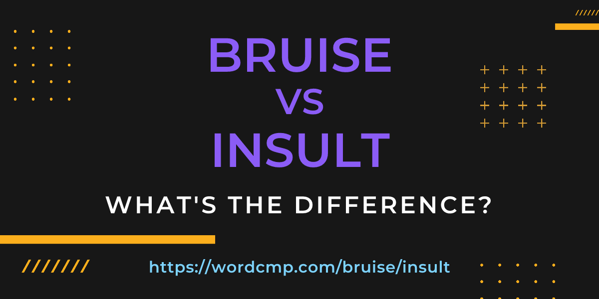 Difference between bruise and insult