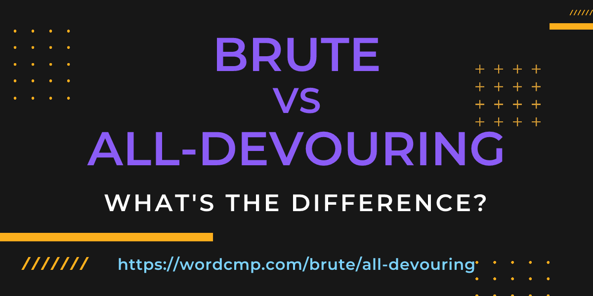 Difference between brute and all-devouring