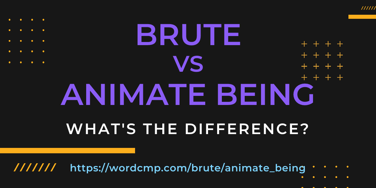 Difference between brute and animate being