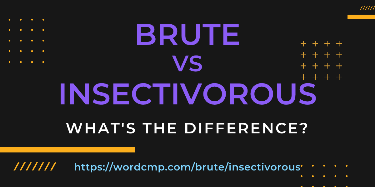 Difference between brute and insectivorous
