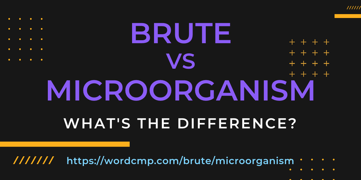 Difference between brute and microorganism