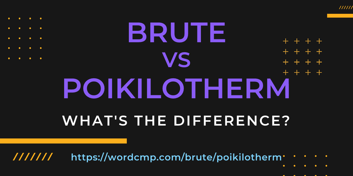 Difference between brute and poikilotherm