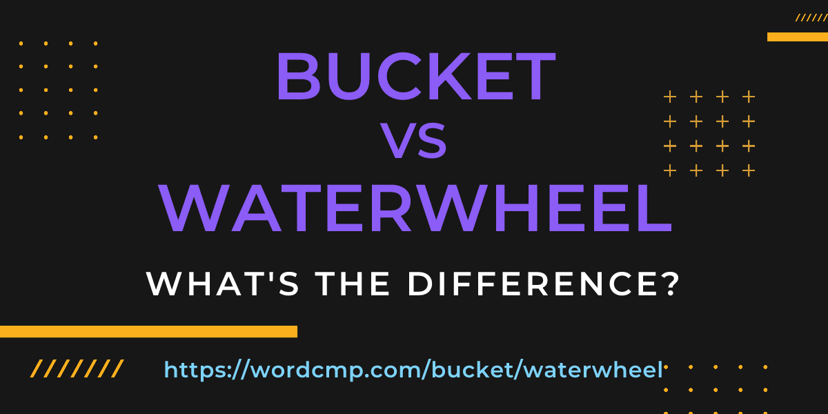 Difference between bucket and waterwheel
